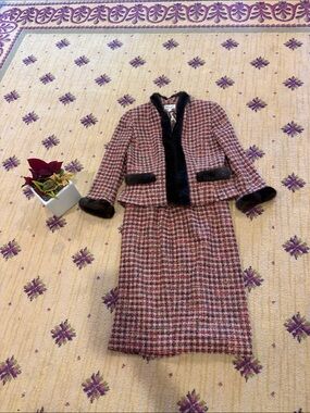 Andrea Behar Tweed Skirt Suit Set